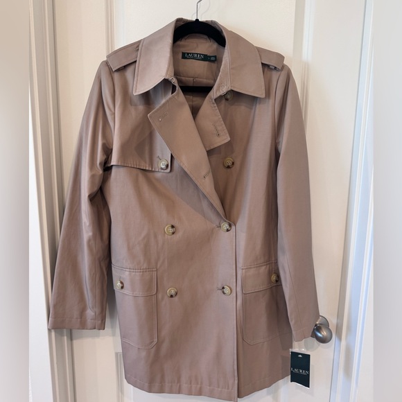 NWT Ralph Lauren Classic Sand Trench Coat Size Large - Picture 2 of 13